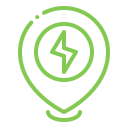 Enerji yönetimi ve şarj altyapısı ikonu