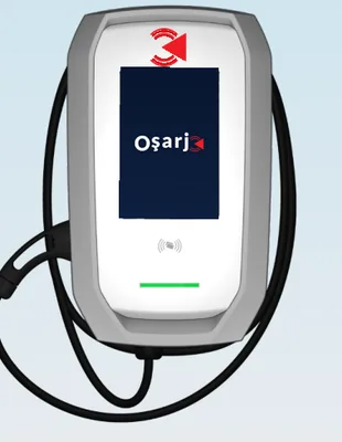 OŞARJ ev tipi şarj istasyonu 7 inç dokunmatik ekranlı model